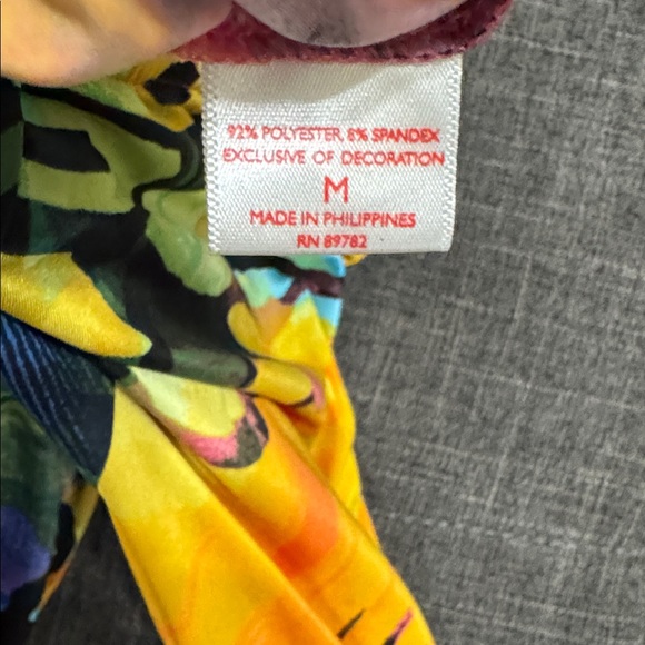 Josie Natori Colorful Abstract Butterfly Print Wide Leg Pants M - Picture 4 of 4